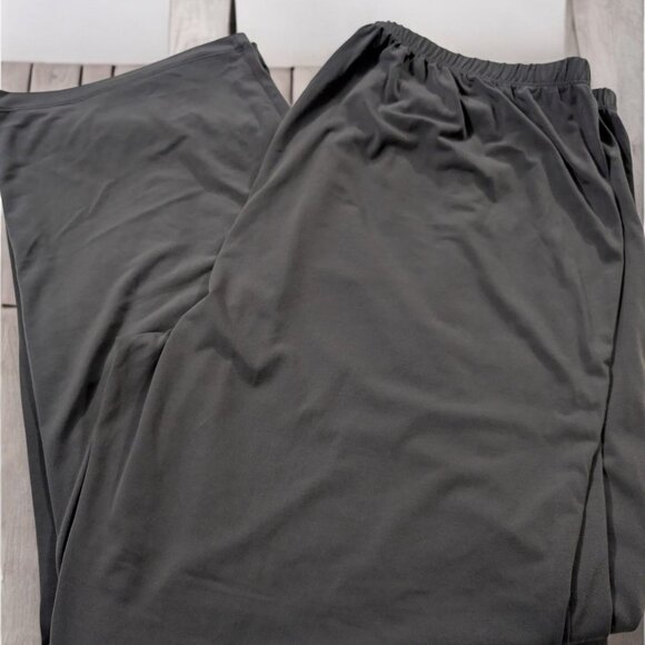 Effortless Style By Citiknits Womens Dark Gray Elastic Waist Pants STretch USA - Picture 2 of 8